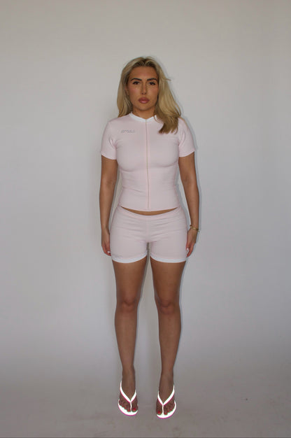 "Paris Short Top" Rose